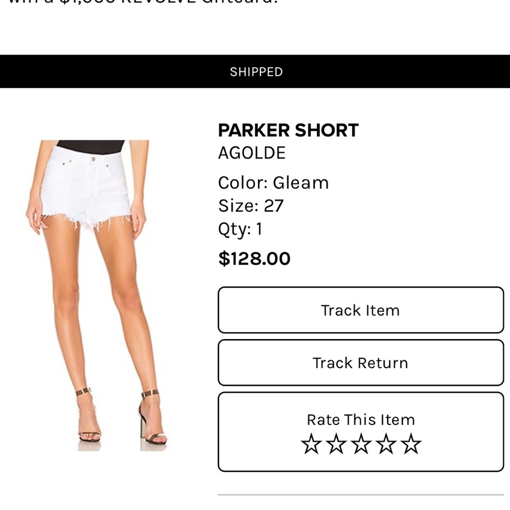 AGOLDE Parker Denim Short
